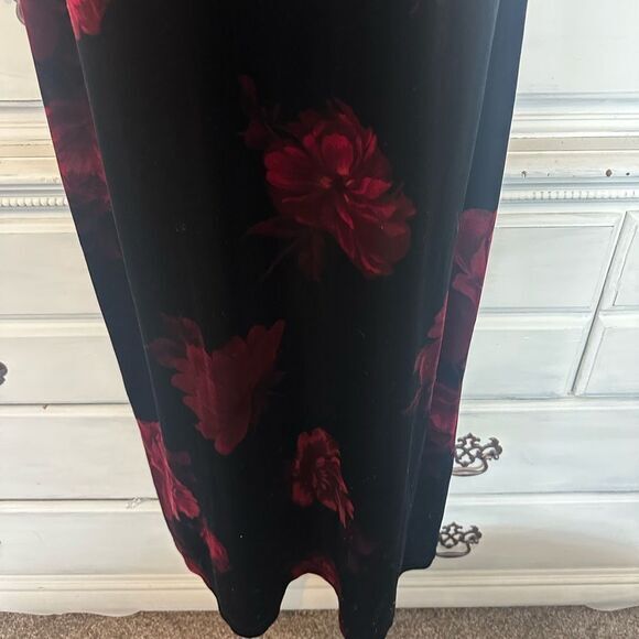 Vintage Velvet Floral Dress‎ - Picture 8 of 16